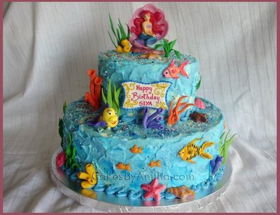  Girl Birthday Cakes on Cake Little Mermaid Cake Decorations How To Organize A Feast Of