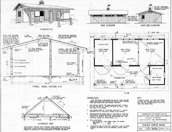 Horse Barn Plans 40 X 60
