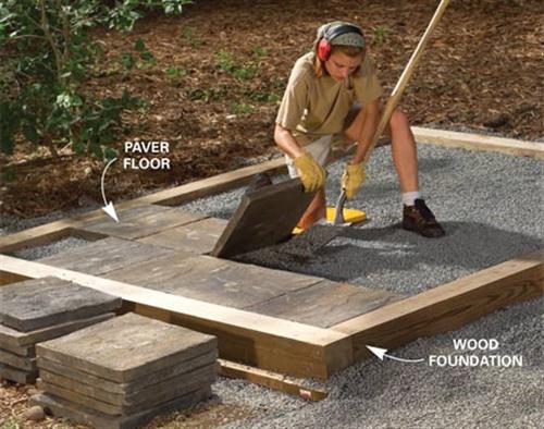 Shedplan: Build wooden shed base