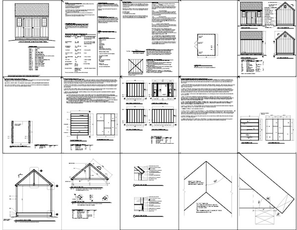 storage shed plans free storage shed plans 10x12 gambrel shed plans ...