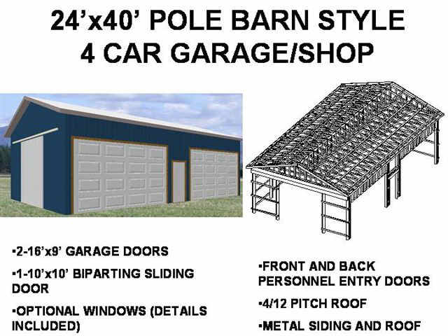 Pole Barn Garage Plans