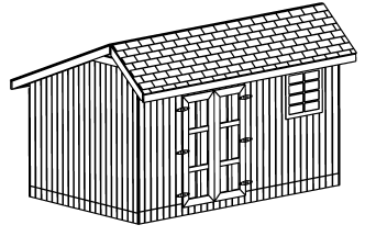 Saltbox Shed Plans 10X16