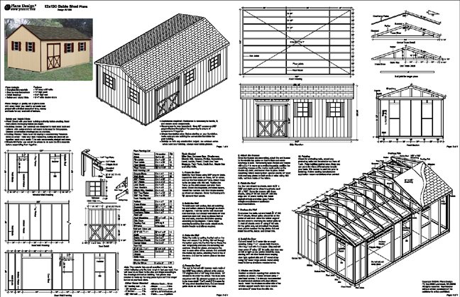 12 X 20 Free Shed Plans How to Build DIY by 