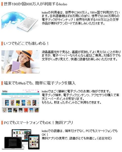 楽天電子ブック kobo Touch 先行発売3