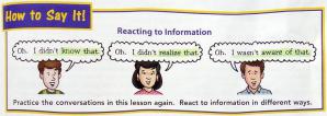 reacting to information s