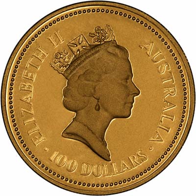 オーストラリア　ナゲット金貨　1oz　表