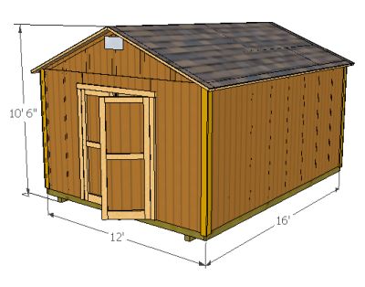 12 x 16 storage shed plans how to build diy blueprints pdf