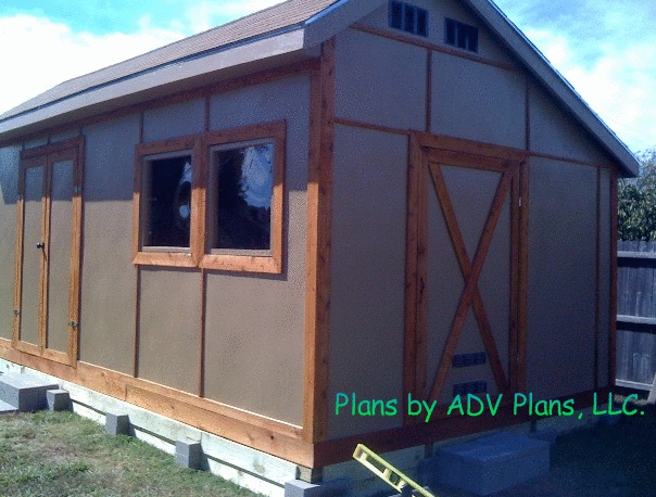 12×16 gambrel shed plans & blueprints for barn style shed