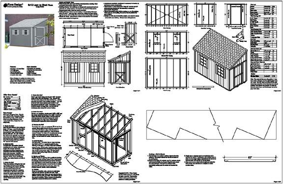 8x10 lean to shed plans - free pdf download