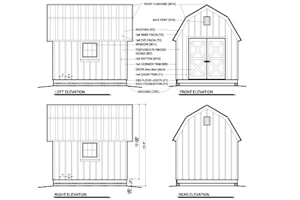 diy 8x10 gable storage shed plan - 3dshedplans™