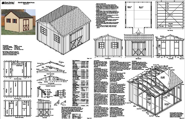 Shed Plans 12x12 Build your own shed with 12 x 12 Shed plans is simple ...
