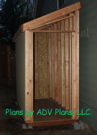 8' x 12' saltbox style storage shed project plans, design
