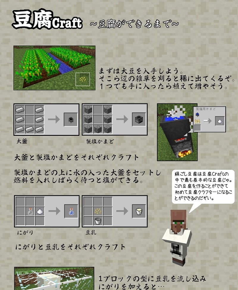 Minecraft Mod紹介 豆腐craft まいんくらふとにっき