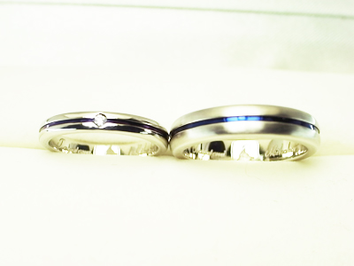 結婚指輪　青