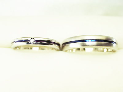 結婚指輪　色　ライン