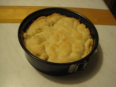 フォカッチャパーティのアップルパイを作ったときの残りのリンゴを使ってしまうために 普通のリンゴケーキを焼きました