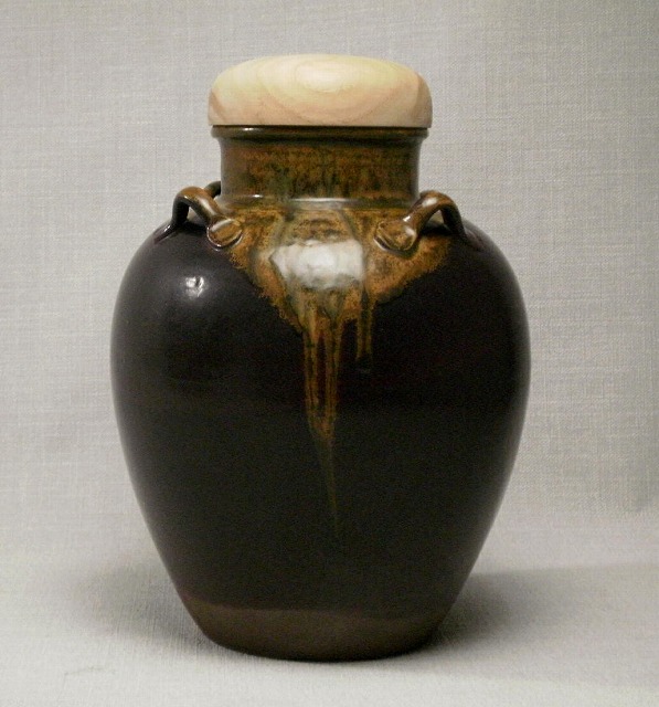 丹波焼飾壺 初代 市野信水 | 茶道具通販 釧路 末広屋の商品写真