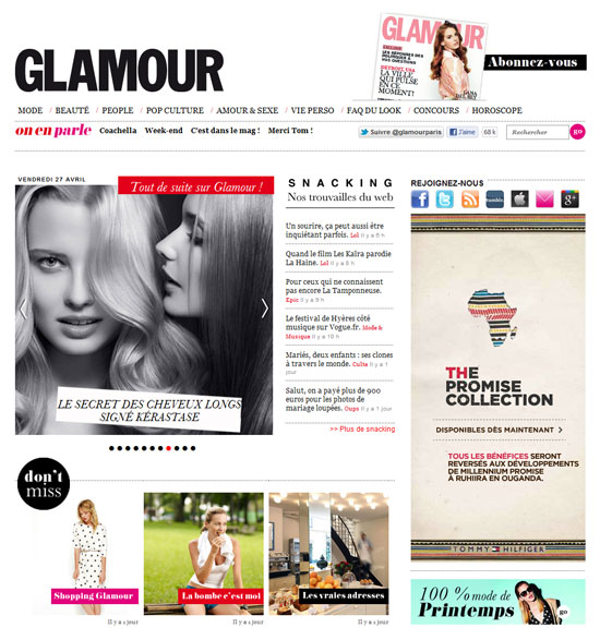 Magazine mode : beaute, people, culture, vie perso, astro, votre magazine mode Glamour