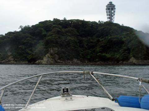 江の島でウェイクボードの写真