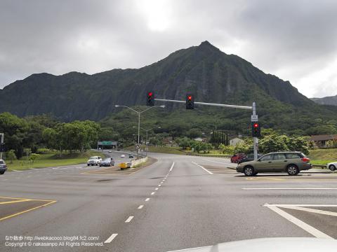 ハワイでレンタカーから撮った写真