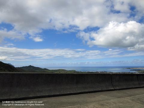 ハワイでレンタカーから撮った写真