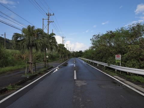 石垣島の川平湾の近くの道の写真